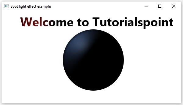 Light spot effect example