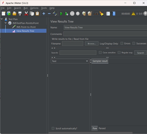JMS Point to Point Test Listener