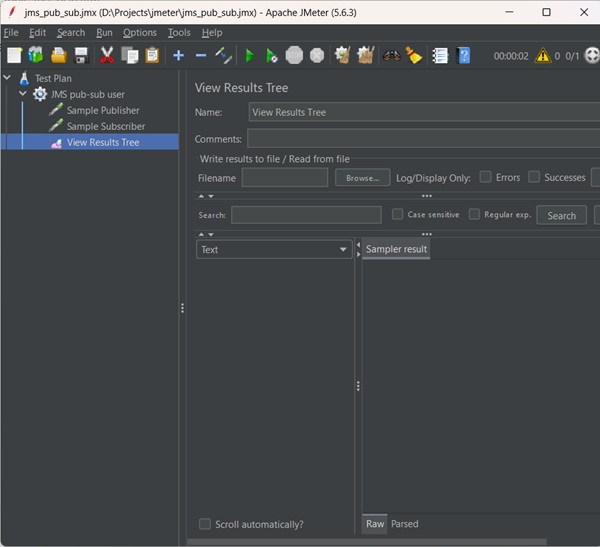 JMS Pub Sub Test Listener
