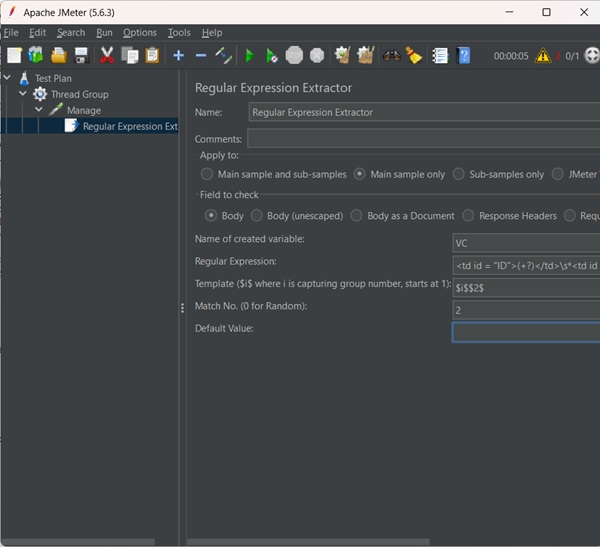 Regular Expression Extractor