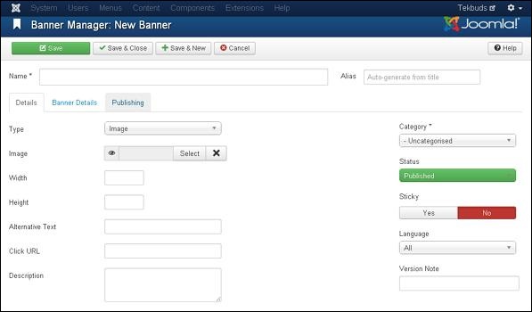 Joomla Adding Banners