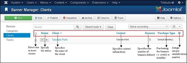 joomla Component Menu