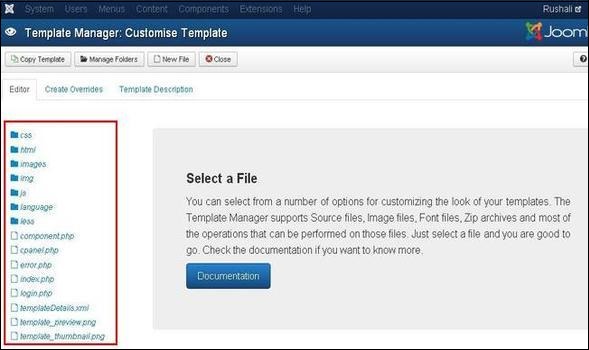 joomla Customize Template