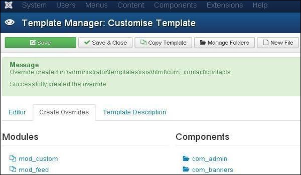 joomla Customize Template
