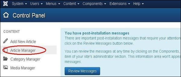 joomla Formatting Content