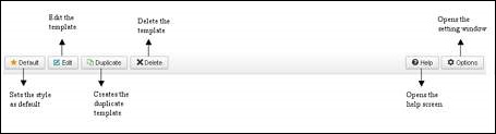 joomla Template Manager Toolbar
