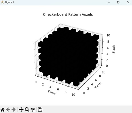 Checkerboard Pattern 3D Voxels