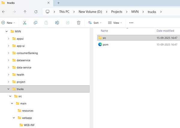 Java web application project structure