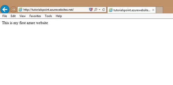 Website from Visual Studio