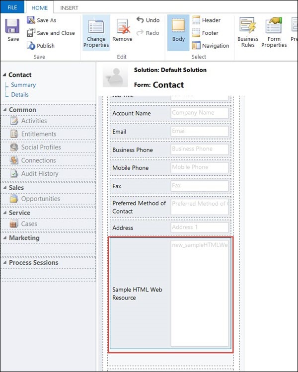 HTML Web Resource Step 8