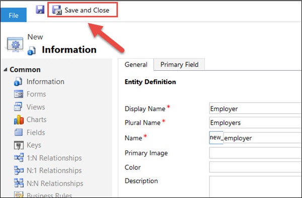 Mscrm Create Entity Step 6