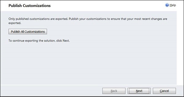Mscrm Export Solution Step 2
