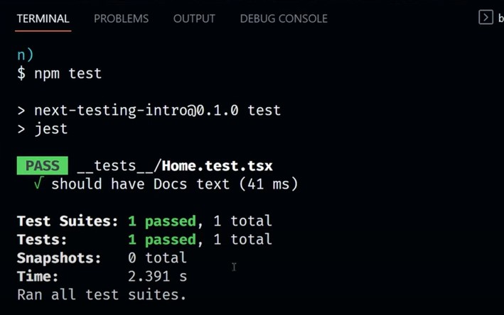 Next.js Jest Testing
