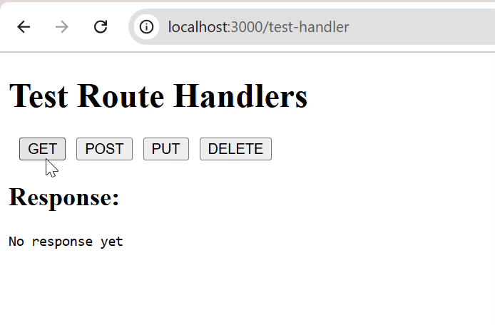 Next.js Route Handlers HTTP Methods