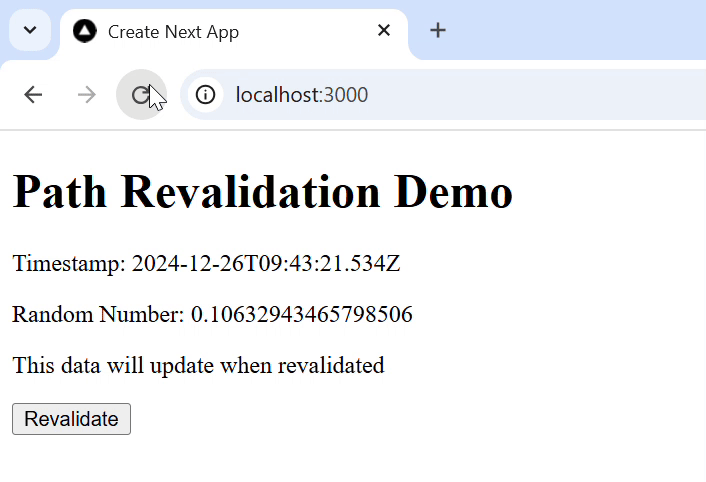 Next.js Path Revalidation