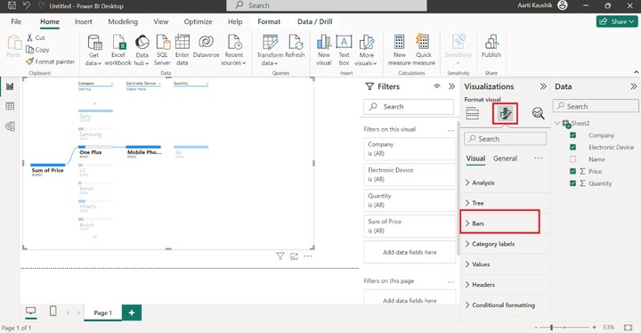 Change the Color of Bars