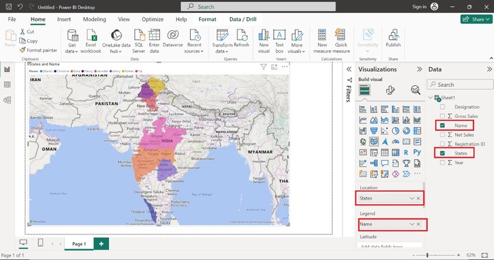 Create a Filled Map in Power BI 2