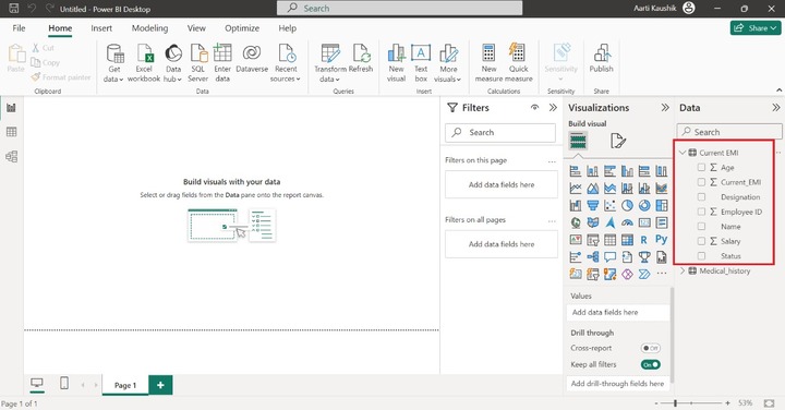 Create a Table in Power BI 1