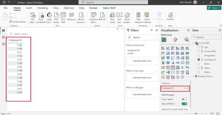 Create a Table in Power BI  5
