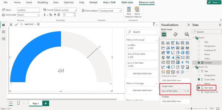 Creating a Radial Gauge Chart in Power BI 5