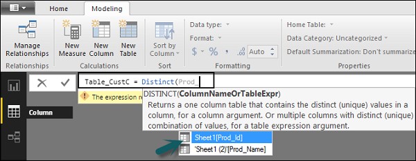 Creating Calculated Tables2
