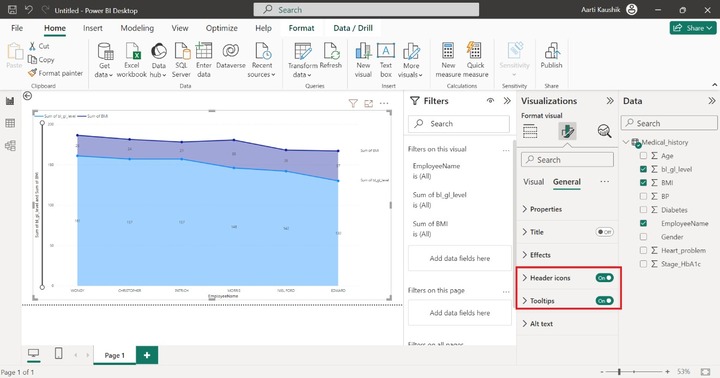 Customizing the Stacked Area Chart 10