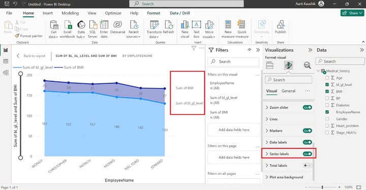 Customizing the Stacked Area Chart 3