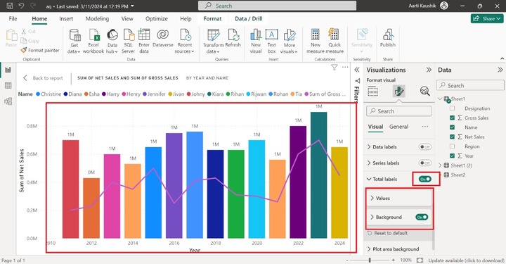 Data Labels and Series Labels 1