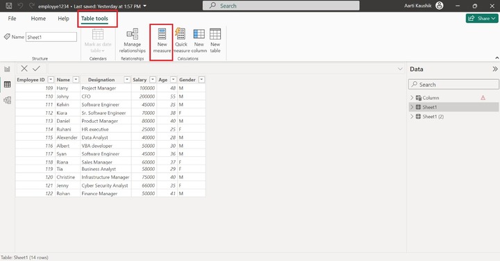 DAX Aggregate Function