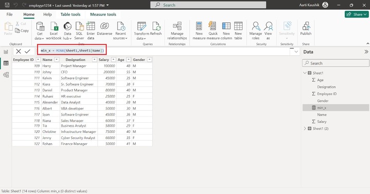 DAX Aggregate Function 3