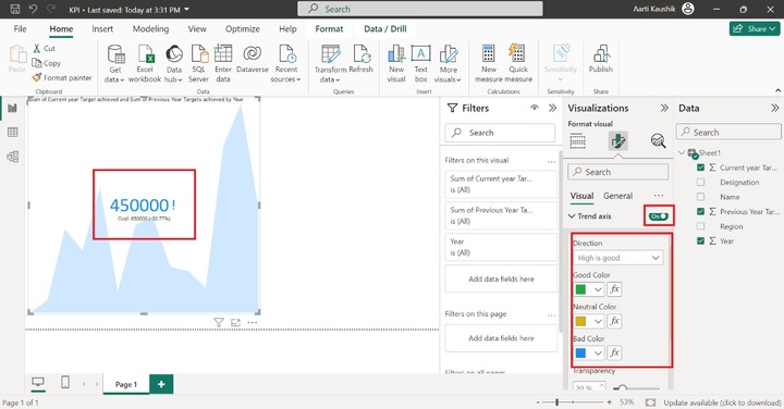 Format a KPI Visual 3