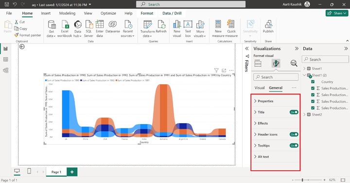 Format a Ribbon Chart