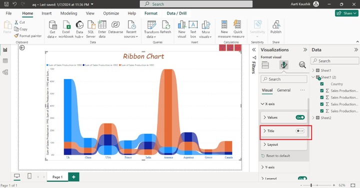 Format a Ribbon Chart 12