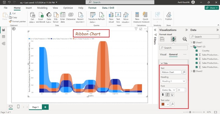 Format a Ribbon Chart 2