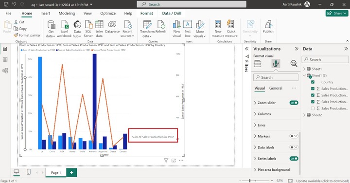 Format Line and Clustered Column Chart 16