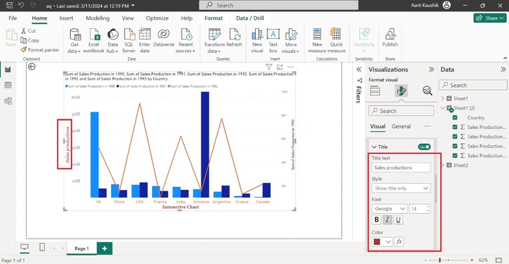 Format Line and Clustered Column Chart 5