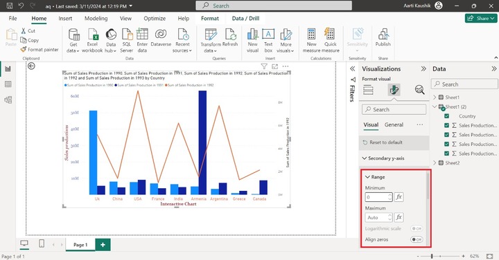 Format Line and Clustered Column Chart 6
