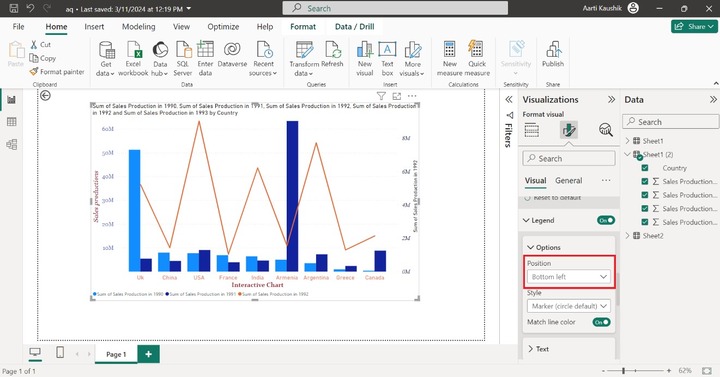 Format Line and Clustered Column Chart 8