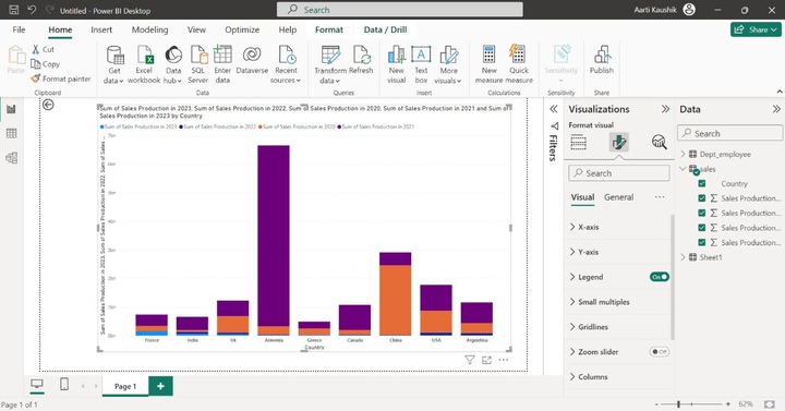Format a Stacked Column Chart