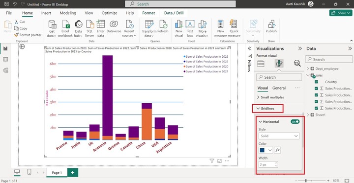 Format a Stacked Column Chart 10