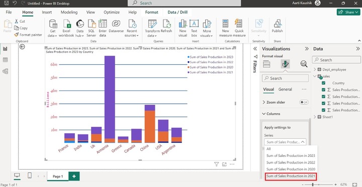 Format a Stacked Column Chart 11
