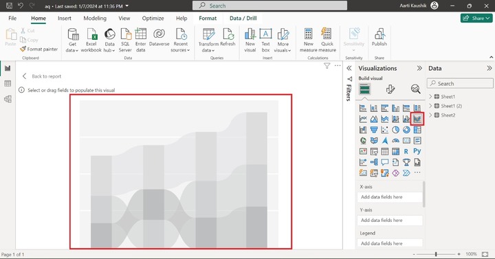 Generate the Ribbon Chart 1
