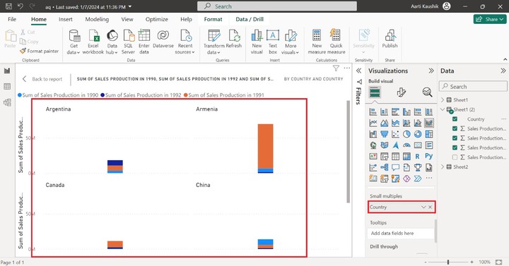 Generate the Ribbon Chart 3