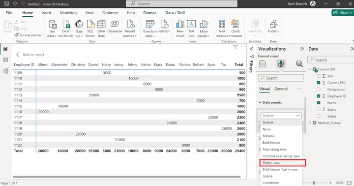 How to Format a Matrix 1