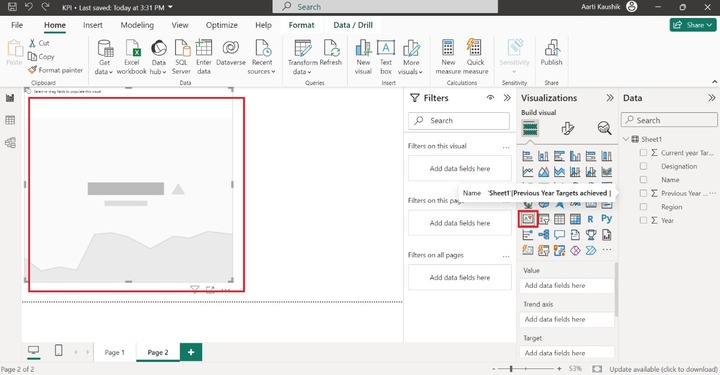 KPI Visual in Power BI