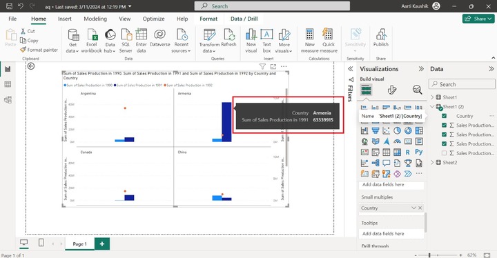 Line and Clustered Column Chart 4
