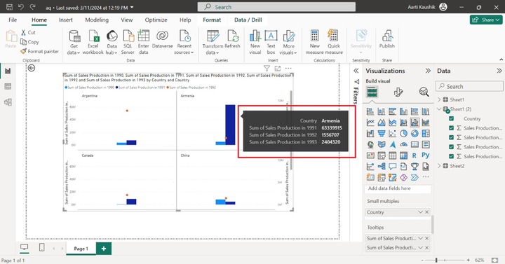 Line and Clustered Column Chart 5