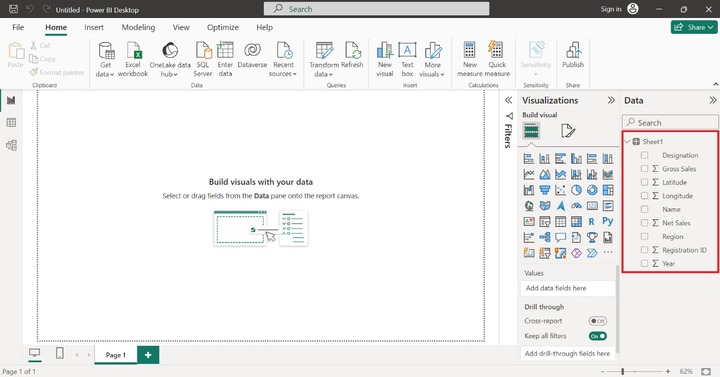 Map Visual in Power BI