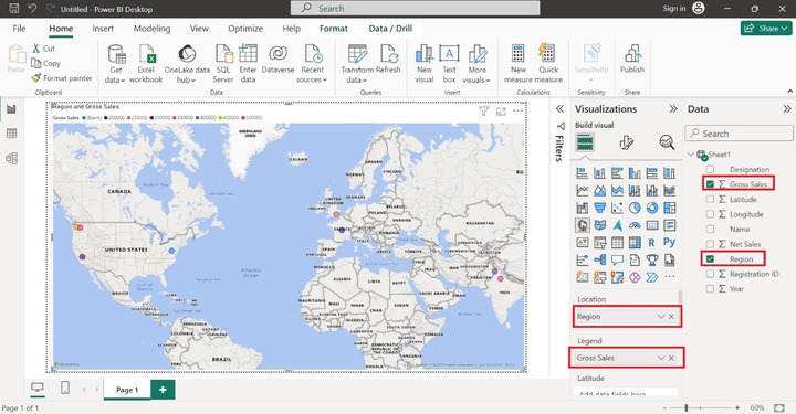 Map Visual in Power BI 2
