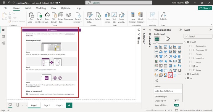 Power Apps in Power BI